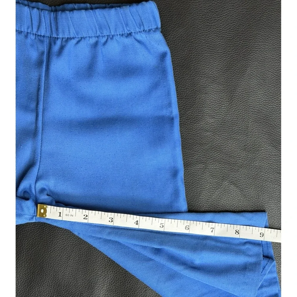 Vintage 70s Corduroy Baby Set Blue Jacket Pants Kangaroo Firefighter USA 18M